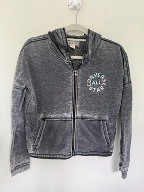 Converse All Star Washed Triblend Zip Hoodie Vintage Y2K Design Women’s XS